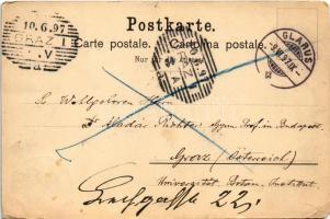 1897 (Vorläufer!) Glarus. Art Nouveau, floral (EM)