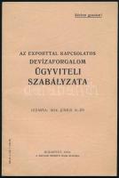 1934 Az exporttal kapcsolatos deviza forgalom szabályzata. Bp., 1934 MNB. 83p.