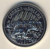 Kanada 1980. 1$ Ag "Jegesmedve" T:PL eredeti csomagolású díszdobozban, kontrollszámmal