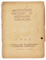 Nagykőrös városképi és műemléki vizsgálata. Kézirat gyanánt. Bp., 1951., Múzeumok és Műemlékek Országos Központja, 6+5+1+2+13+1+6+6+4 p. Kiadói papírkötés, sérült gerinccel és kötéssel, szakadozott, foltos borítóval.