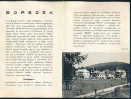 cca 1940 Borszék fürdő. Képes, kihajtható lapokat tartalmazó kiadvány, mellé egy lapon a helyi száll...