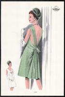 cca 1950 3 db Wemo Modes Internationales vintage divatkép, ofszet nyomat, papír, 32x21,5 cm