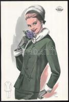 cca 1950 3 db Wemo Modes Internationales vintage divatkép, ofszet nyomat, papír, 32x21,5 cm