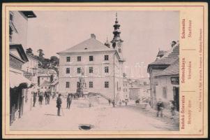 cca 1890 Selmecbánya városháza kabinetfotó / Banska Slavnica photo 17x11 cm