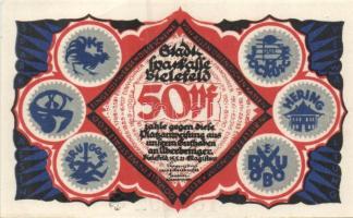 Német Birodalom / Weimari Köztársaság / Bielefeld 1921. 50Pf (6x) 6klf db, teljes sor T:I