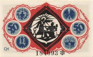 Német Birodalom / Weimari Köztársaság / Bielefeld 1921. 50Pf (6x) 6klf db, teljes sor T:I