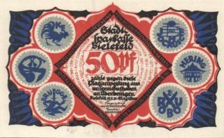 Német Birodalom / Weimari Köztársaság / Bielefeld 1921. 50Pf (6x) 6klf db, teljes sor T:I