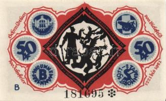 Német Birodalom / Weimari Köztársaság / Bielefeld 1921. 50Pf (6x) 6klf db, teljes sor T:I