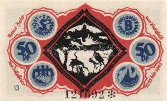 Német Birodalom / Weimari Köztársaság / Bielefeld 1921. 50Pf (6x) 6klf db, teljes sor T:I