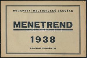 1938 Budapesti Helyiérdekű Vasutak menetrend BHÉV 14p.