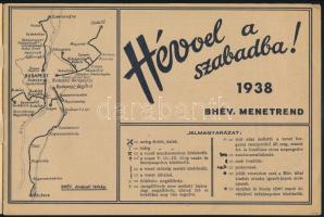 1938 Budapesti Helyiérdekű Vasutak menetrend BHÉV 14p