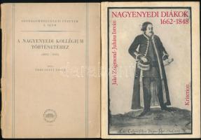 Trócsányi Zsolt: A nagyenyedi kollégium történetéhez 1831-1841. Irodalomtörténeti Füzetek 9. sz. Bp., 1957, Akadémiai Kiadó. Kiadói papírkötés, sérült gerinccel. + Jakó Zsigmond-Juhász István: Nagyenyedi diákok. 1662-1848. Bukarest, 1979, Kriterion. Kiadói papírkötés.