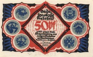 Német Birodalom / Weimari Köztársaság / Bielefeld 1921. 50Pf (6x) 6klf db, teljes sor T:I