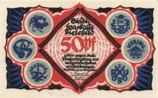 Német Birodalom / Weimari Köztársaság / Bielefeld 1921. 50Pf (6x) 6klf db, teljes sor T:I