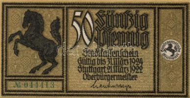 Német Birodalom / Weimari Köztársaság / Stuttgart 1922. 50Pf (12x) 12 klf db, teljes sor T:I