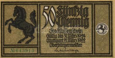 Német Birodalom / Weimari Köztársaság / Stuttgart 1922. 50Pf (12x) 12 klf db, teljes sor T:I