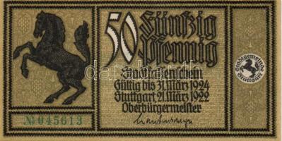 Német Birodalom / Weimari Köztársaság / Stuttgart 1922. 50Pf (12x) 12 klf db, teljes sor T:I