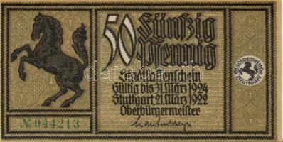 Német Birodalom / Weimari Köztársaság / Stuttgart 1922. 50Pf (12x) 12 klf db, teljes sor T:I