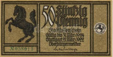 Német Birodalom / Weimari Köztársaság / Stuttgart 1922. 50Pf (12x) 12 klf db, teljes sor T:I