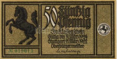 Német Birodalom / Weimari Köztársaság / Stuttgart 1922. 50Pf (12x) 12 klf db, teljes sor T:I