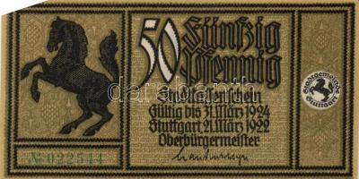 Német Birodalom / Weimari Köztársaság / Stuttgart 1922. 50Pf (12x) 12 klf db, teljes sor T:I