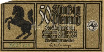 Német Birodalom / Weimari Köztársaság / Stuttgart 1922. 50Pf (12x) 12 klf db, teljes sor T:I