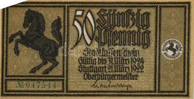 Német Birodalom / Weimari Köztársaság / Stuttgart 1922. 50Pf (12x) 12 klf db, teljes sor T:I