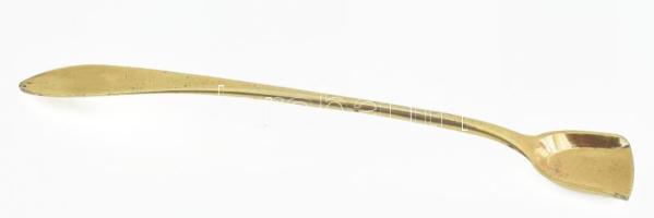 Ezüst(Ag) fűszeres kanál, jelzett, h: 13 cm, nettó: 11,5 g