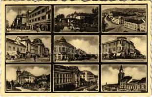 1939 Beregszász, Beregovo, Berehove; mozaiklap. Kiadja Schwartz Dezső / multi-view postcard