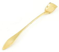 Ezüst(Ag) fűszeres kanál, jelzett, h: 13 cm, nettó: 11,2 g