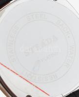 Strada japán férfi kvarc óra. szép állapotban, új elemmel, működik, szép, bőr szíjjal. d: 40 mm