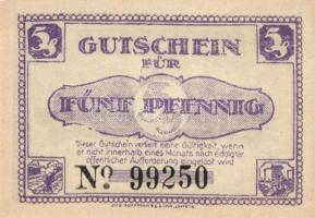 Német Birodalom / Weimari Köztársaság / Lehrte 1921. 5Pf + 10Pf + 25Pf + 50Pf 4 klf db, teljes sor T:I