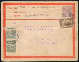 ~1922 35f díjjegyes boríték 2,26K kiegészítéssel