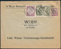 1923 Levél Bécsbe 600K bérmentesítéssel