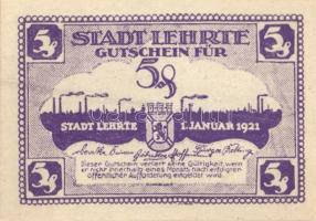 Német Birodalom / Weimari Köztársaság / Lehrte 1921. 5Pf + 10Pf + 25Pf + 50Pf 4 klf db, teljes sor T...