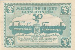 Német Birodalom / Weimari Köztársaság / Lehrte 1921. 5Pf + 10Pf + 25Pf + 50Pf 4 klf db, teljes sor T...