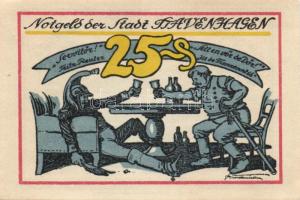 Német Birodalom / Weimari Köztársaság / Stavenhagen DN 25Pf + 50Pf + 1M 3 klf db, teljes sor T:I