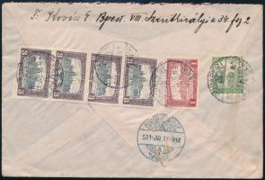 1921 Ajánlott expressz levél 13,50K bérmentesítéssel