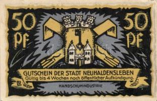 Német Birodalom / Weimari Köztársaság / Neuhaldensleben DN 10Pf + 25Pf + 50Pf 3 klf db, teljes sor T...