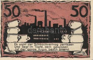 Német Birodalom / Weimari Köztársaság / Neuhaldensleben DN 10Pf + 25Pf + 50Pf 3 klf db, teljes sor T...