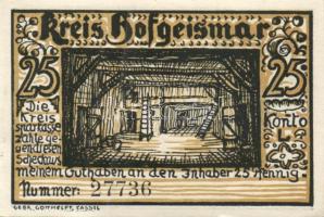 Német Birodalom / Weimari Köztársaság / Hofgeismar DN 25Pf + 50Pf +75Pf + 1M + 1,50M 5 klf db, telje...