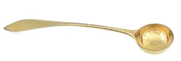 Ezüst(Ag) fűszeres kanál, jelzett, h: 12,5 cm, nettó: 13,5 g