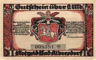 Német Birodalom / Weimari Köztársaság / Albersdorf 1922. 50Pf + 1M + 2M 3 klf db, teljes sor T:I-