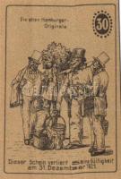 Német Birodalom / Weimari Köztársaság / Hamburg 1921. 20Pf + 25Pf + 30Pf 3 klf db, teljes sor T:I