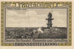 Német Birodalom / Weimari Köztársaság / Brunsbüttelkoog 1922. 25Pf + 50Pf + 75Pf + 1M 4 klf db, telj...