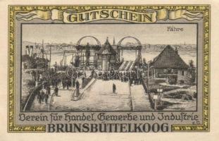 Német Birodalom / Weimari Köztársaság / Brunsbüttelkoog 1922. 25Pf + 50Pf + 75Pf + 1M 4 klf db, telj...