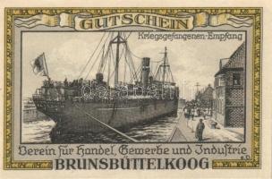 Német Birodalom / Weimari Köztársaság / Brunsbüttelkoog 1922. 25Pf + 50Pf + 75Pf + 1M 4 klf db, telj...