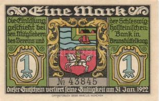 Német Birodalom / Weimari Köztársaság / Brunsbüttelkoog 1922. 25Pf + 50Pf + 75Pf + 1M 4 klf db, telj...