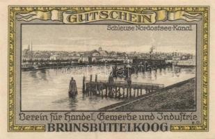 Német Birodalom / Weimari Köztársaság / Brunsbüttelkoog 1922. 25Pf + 50Pf + 75Pf + 1M 4 klf db, telj...