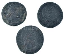 Római Birodalom / I. Constantinus ~330-335. Follis (3db: Konstantinápoly, Thesszaloniki, Siscia) T:X...